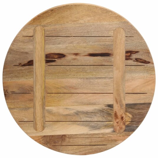  Bordplate Ø 60x3,8 cm rund grovt heltre mango 370008