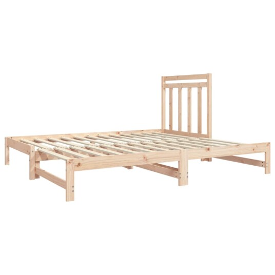 vidaXL Uttrekkbar dagseng 2x(90x190) cm heltre furu