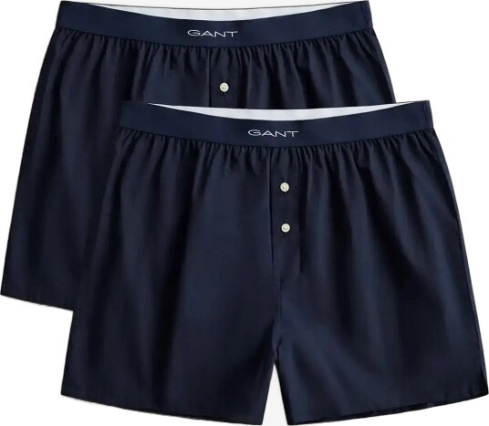 Gant Woven Boxer Shorts 2 Pack   EVENING BLUE   L