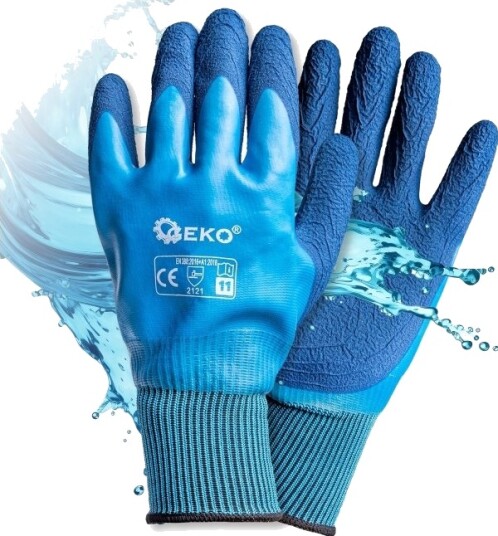 Geko Vanntette Arbeidshansker Str 11 /Polyester - Latex/ (12/120) Geko Vanntette Arbeidshansker Str 11 /Polyester - Latex/ (12/120)