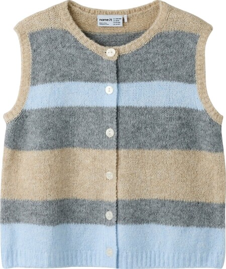 Name It Vest Strikk Loose NkfLuci Dempet Blue Name It 6 år (116) Vest Beige Blå Brun Grå Lyseblå