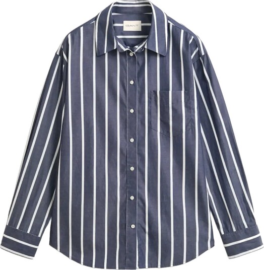 Gant Rel Classic Poplin Stripe Shirt Navy 46