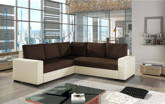 Seksjon Eltap Canis 235x235x89 cm Sawana 16 Soft 33 Brun