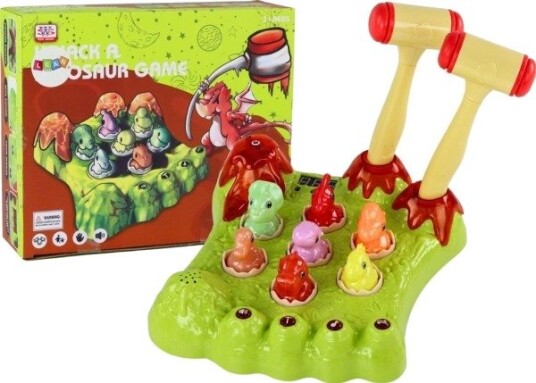 Leantoys Wack-A-Mole Dinosaurer Brettspill
