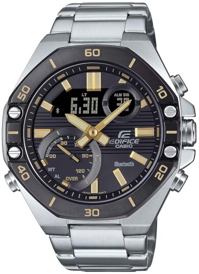 Casio Herreklokke ECB 10DB 1A9EF Edifice Sort/Stål Ø48 mm