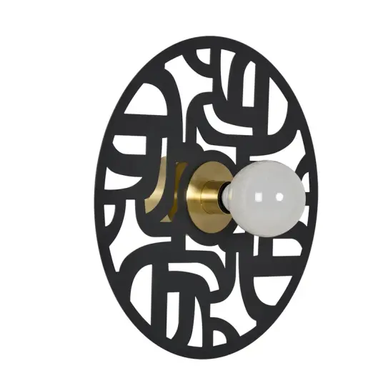 MARKET SET Labyrinthe vegglampe Ø 40 cm svart