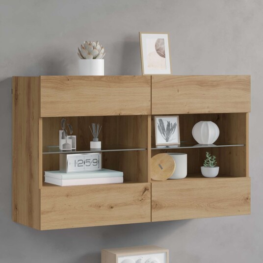 TV Veggskap Artisan Eik 98,5 x 30 x 60,5 cm Konstruert tre TV Veggskap Artisan Eik 98,5 x 30 x 60,5 cm Konstruert tre
