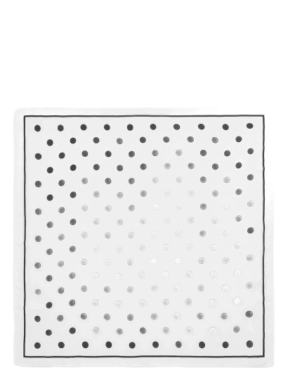 SUI AVA Polka Dot Scarf   White   ONE SIZE