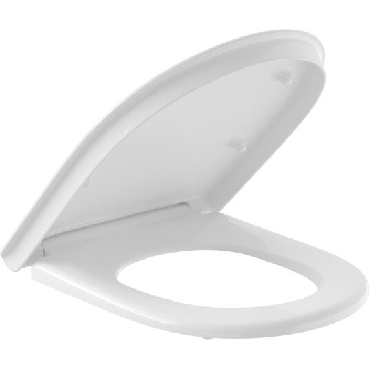 VILLEROY & BOCH VICARE TOALETTSETE MED GRIPEKANT, HVIT ALPIN ANTIBAKTERIELT M/SOLID OG GJENNOMGÅENDE HENGSEL