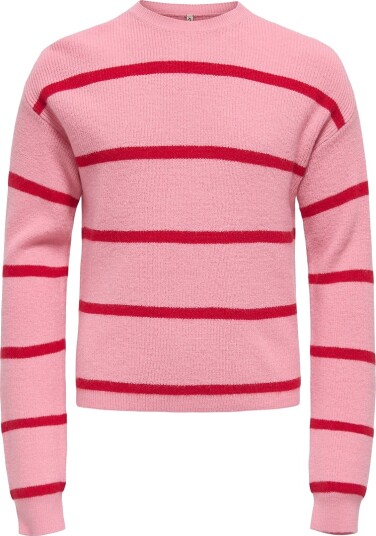 Kids Only Genser kogFranca Short L/S Stripe Knt Rosa