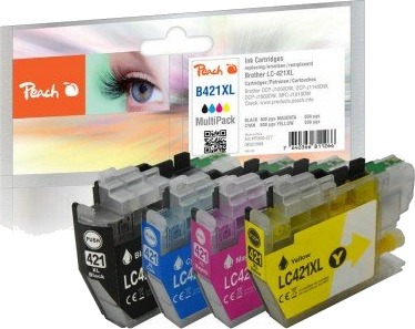 Peach Pi500-377, Høy (Xl) Kapasitet, 15 Ml, 10 Ml, 4 Stk, Multipack