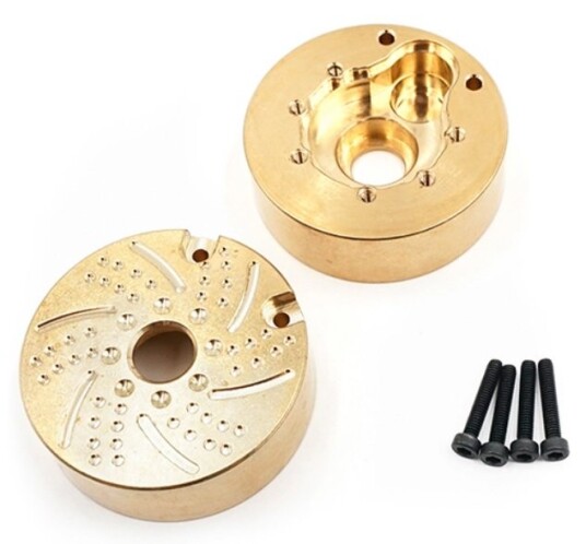 Yeah Racing TRX4-054 Brass 118g Portal Cover Front or Rear 2pcs