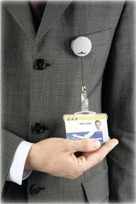 DURABLE badge reel silver pack of 10 DURABLE badge reel silver pack of 10