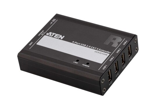 ATEN UCE32100 USB-forlenger med 4 porter opp til 100 m for Videotilbehør