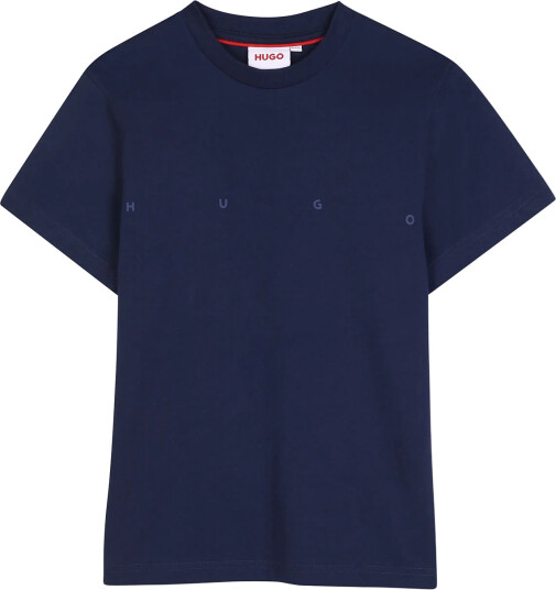 Hugo Kids Short Sleeves Tee Shirt   Navy   176