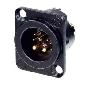 Neutrik Nc10md-Lx-B Xlr Chassis 10p 8+2 Strøm Cat5e Han Sort