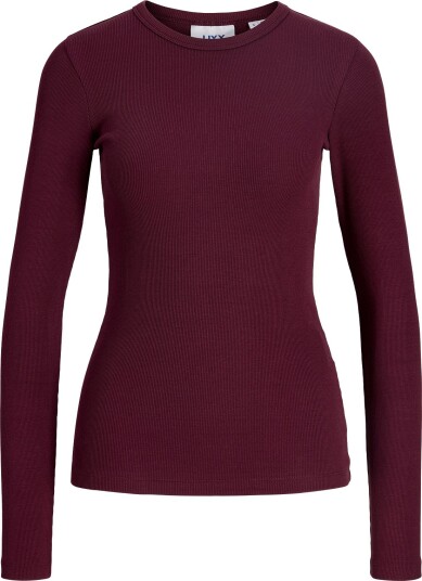 JJXX Kids Jxfreya Str Ls Rib Tee Jrs Noos Grl Burgundy 164