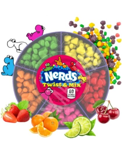 Nerds Twist and Mix   Små Sukkertøy med Fruktsmaker 59,5 gram USA Import