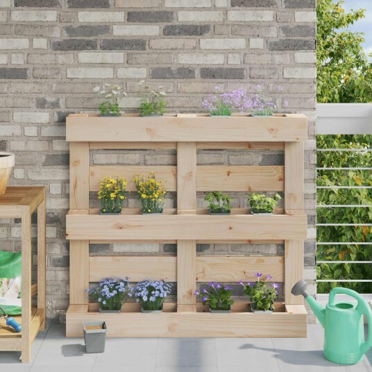 vidaXL Blomsterkasser for Euro paller 24 pcs Lysegrå 13,5 x 9 x 9,5 cm