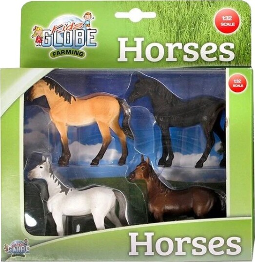 Kids Globe Horses 4pcs. 1:32