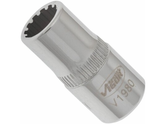 Vigor V1980, Stikkontakt, 1/4", Metrisk, 1 Hoder, 7 Mm, 2,5 Cm Vigor V1980, Stikkontakt, 1/4", Metrisk, 1 Hoder, 7 Mm, 2,5 Cm