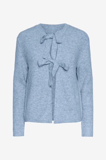 pieces - Kardigan pcSilly LS Reversible Tie Knit - Blå