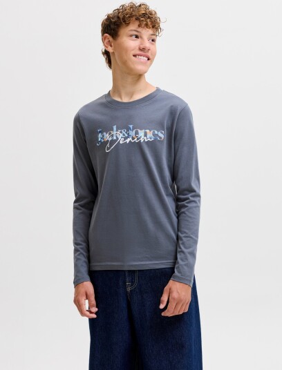 Jack & Jones Jjtom Tee Ls Crew Neck Jnr Blue 152