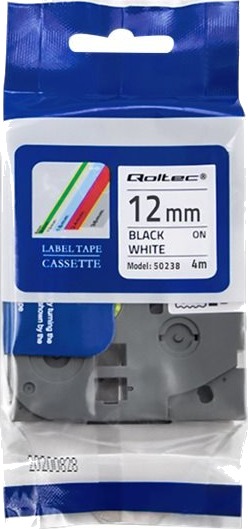 Qoltec Qoltec Tape For Brother Tze 231 | 12Mm X 4M | Hvit/Svart Trykk