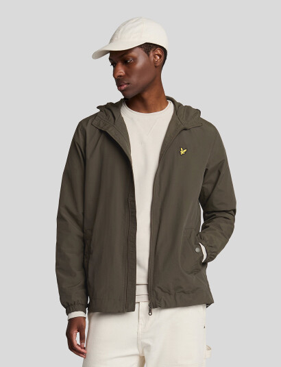 Lyle & Scott Zip Through Hooded Jacket Green M Lyle & Scott Zip Through Hooded Jacket Green M