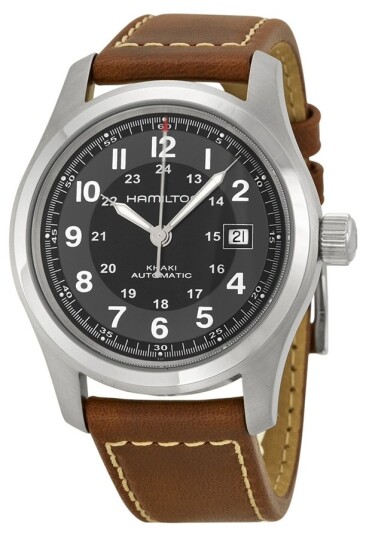 Hamilton Herreklokke H70555533 Field Sort/Lær Ø42 mm Hamilton Herreklokke H70555533 Field Sort/Lær Ø42 mm