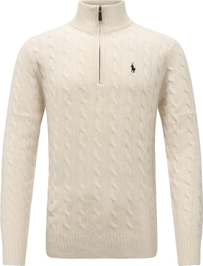 Polo Ralph Lauren 2/15 Wool/Cash Rws Lsl Plo   ANDOVER CREAM   XS