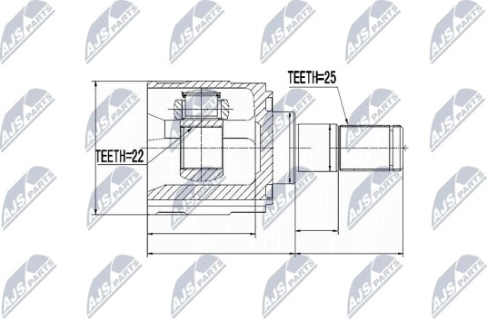 Nty Drivknute drivaksel NTY NPW KA 318