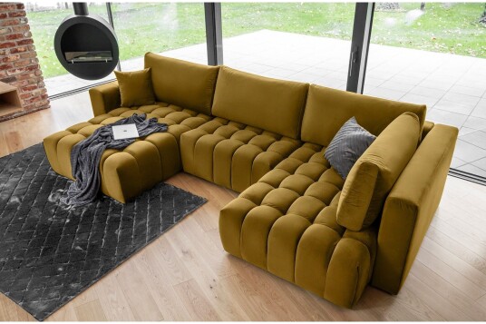 Yorktown U sovesofa Divan Venstre Gul