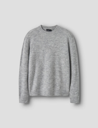 LMTD Nlmlodets Ls O Neck Knit Grey 158 164 LMTD Nlmlodets Ls O Neck Knit Grey 158 164