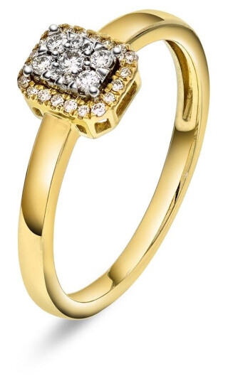 Pan Jewelry Ring i gull med diamanter 0,15 WP størrelse 52