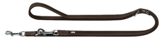 Hunter Hundehalsbånd 200 cm Trening Kobbel Brun 13 mm