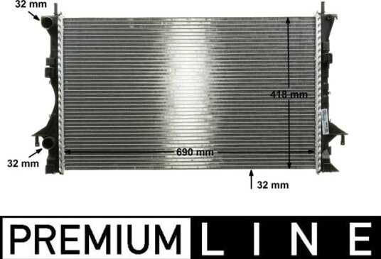 Radiator, motorkjøling MAHLE CR 461 000P