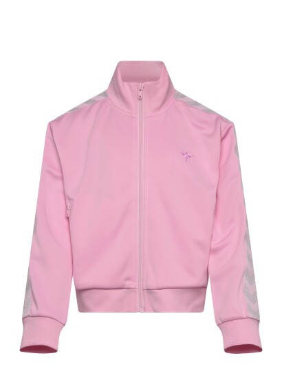 Hummel Hmljr Reg Poly Tape Girl Zip Jacket Pink 146/152 Hummel Hmljr Reg Poly Tape Girl Zip Jacket Pink 146/152