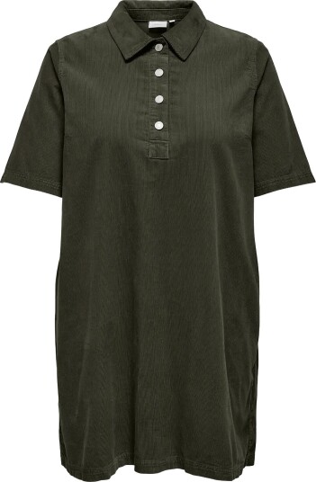 ONLY Carmakoma Cargry Nessa S/S Cord Dress Pnt   FOREST NIGHT   52