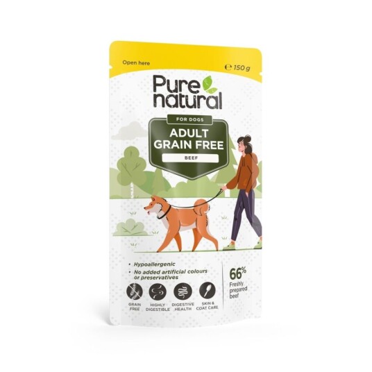 Purenatural Dog Adult Grain Free Beef Våtfôr 150 G