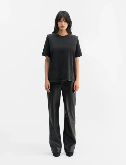 Ahlvar Gallery Aina Pu Leather Trousers - Black - S Ahlvar Gallery Aina Pu Leather Trousers - Black - S