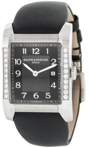 Baume & Mercier Dameklokke MOA10022 Hampton Sort/Sateng 40x27.1 mm