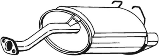 BOSAL 163-725 Bakre eksospotte BOSAL 163-725 Bakre eksospotte