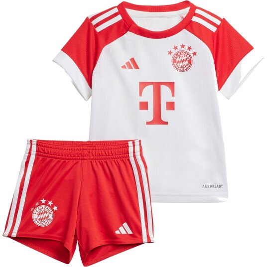 FC Bayern München 23/24 Hjemmesett Barn Hvit/Rød 74