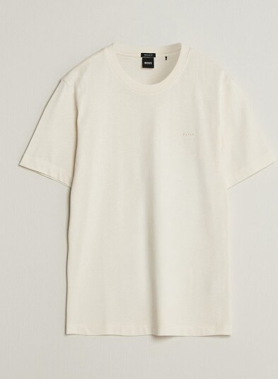 Boss BLACK Thompson Crew Neck T Shirt Open White