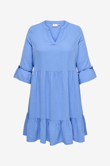 Only Carmakoma - Kjole carThyra Life Peplon Dress Wvn - Blå