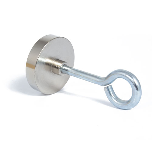 SuperMagneter Pot Magnet Ø 40 Mm Med Løfteøye   Løftekraft 80 Kg   Magnetfisking