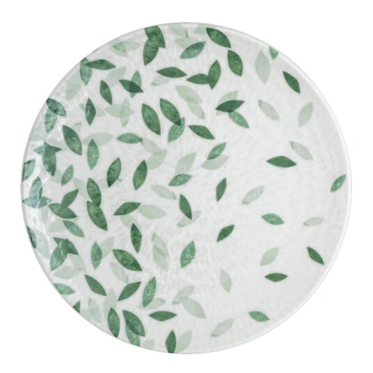 Denby   Greenhouse asjett 17,5 cm hvit/grønn
