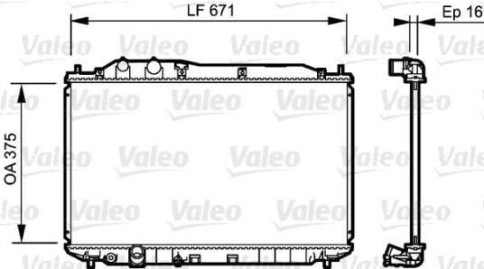 VALEO 735238 Radiator motorkjøling