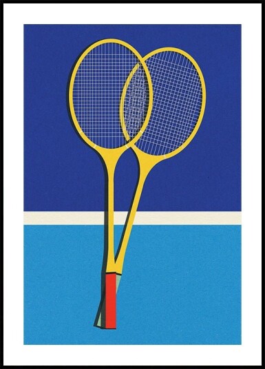 Wooden Badminton Rackets Plakat Plakat / 70x100cm Wooden Badminton Rackets Plakat Plakat / 70x100cm